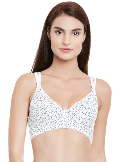 

Clovia White Printed Maternity Bra BR0576P01