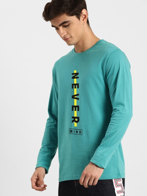 

Bewakoof Men Blue Typography Printed T-shirt