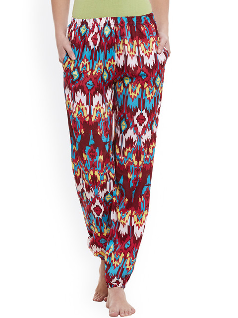 

Clovia Multicoloured Printed Pyjamas NS0581P04, Multi