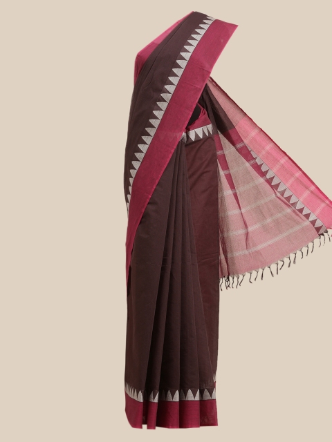 

The Chennai Silks Brown & Magenta Pure Cotton Saree