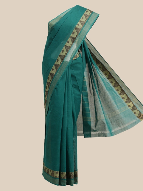 

The Chennai Silks Green Pure Cotton Chettinad Saree