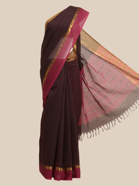 

The Chennai Silks Brown & Magenta Pure Cotton Saree