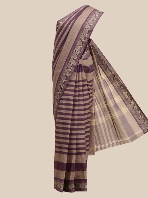 

The Chennai Silks Multicoloured Striped Pure Cotton Saree, Multi