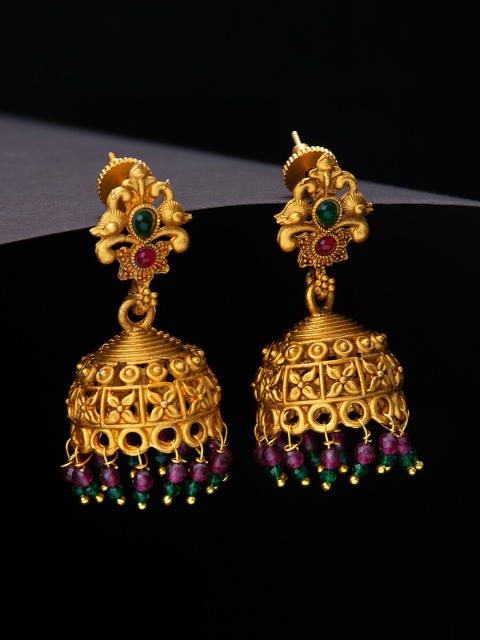 

Alankruthi Gold-Toned Contemporary Jhumkas Earrings