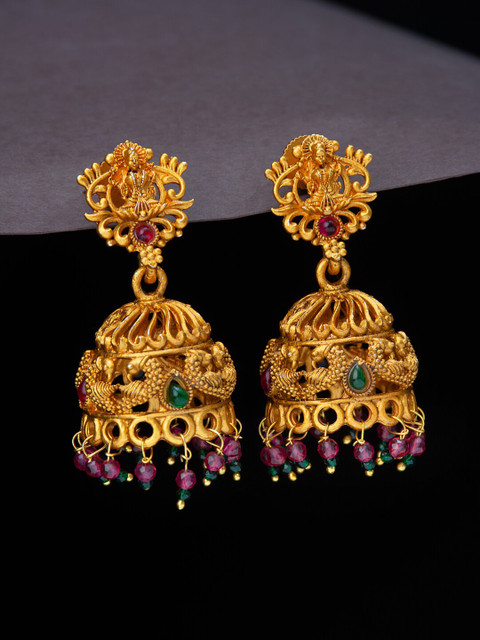 

Alankruthi Woman Gold-Toned Contemporary Jhumkas Earrings