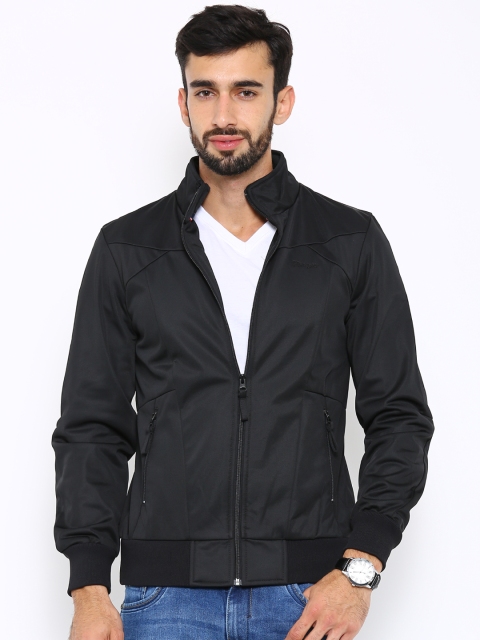 Wrangler Black Quilted Bomber Jacket available at myntra for Rs.1478