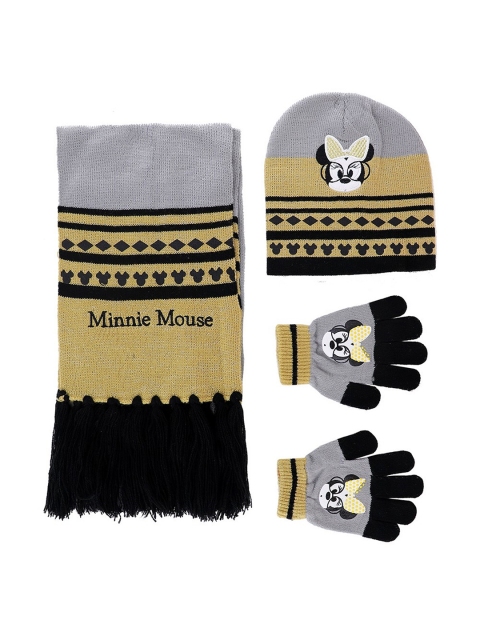 

Disney Unisex Kids Grey & Mustard Printed Beanie