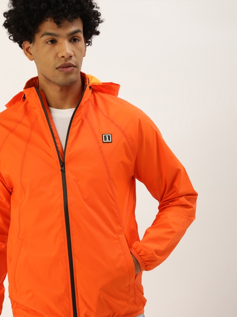 

SINGLE Men Orange Solid Padded Jacket