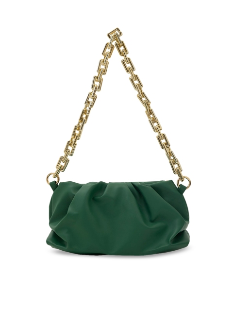 

NUFA Green PU Structured Shoulder Bag
