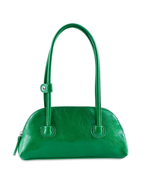 

NUFA Green PU Structured Shoulder Bag