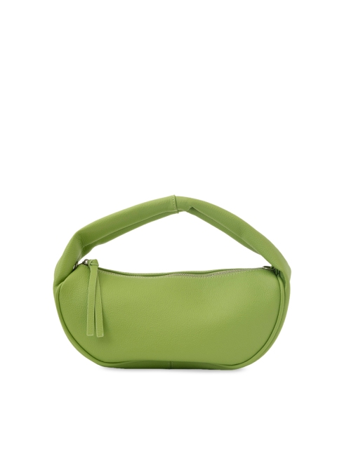 

NUFA Green PU Half Moon Hobo Bag