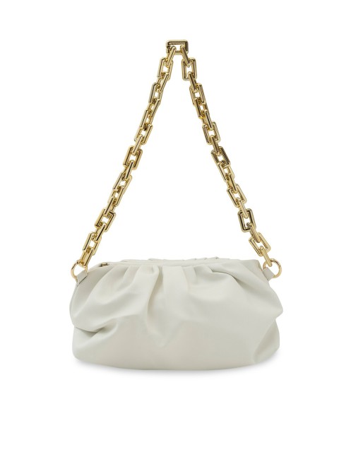 

NUFA White PU Structured Shoulder Bag