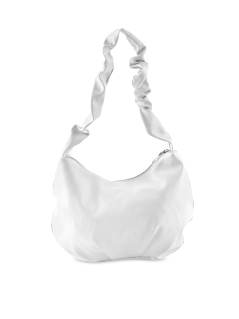

NUFA White PU Shopper Hobo Bag