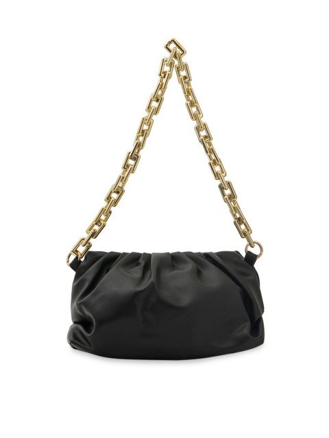 

NUFA Black PU Structured Shoulder Bag