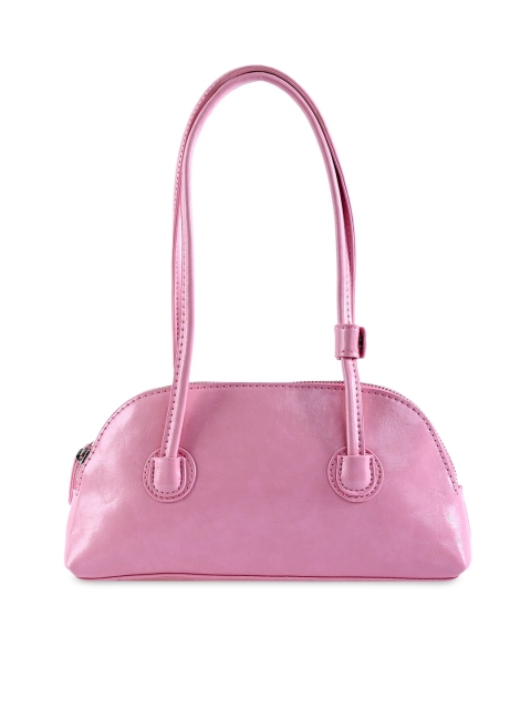 

NUFA Pink PU Structured Shoulder Bag