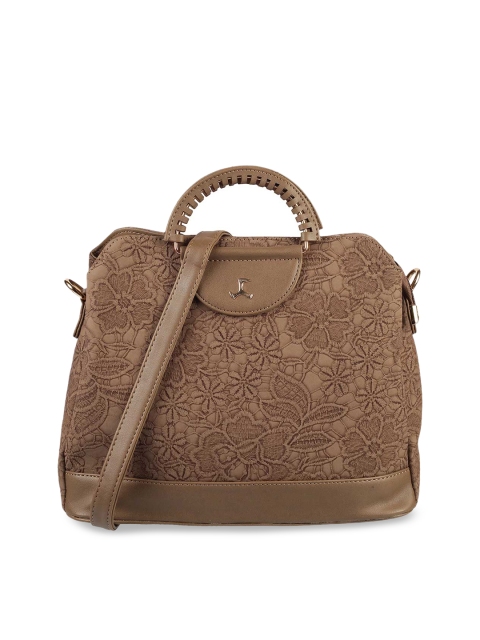 

Mochi Women Brown Floral PU Structured Handheld Bag