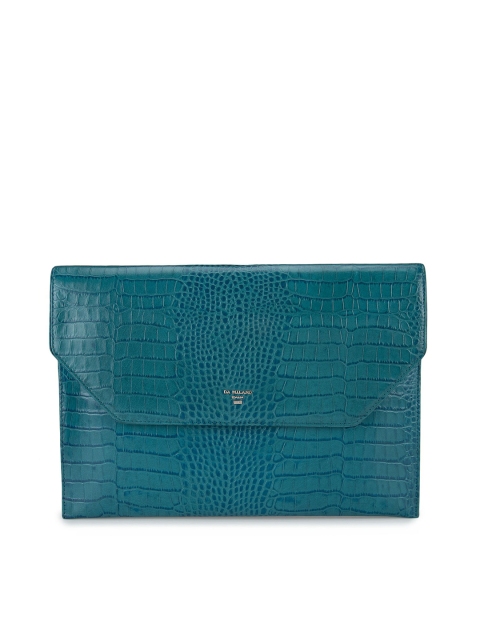 

Da Milano Unisex Blue Textured Leather Laptop Sleeve