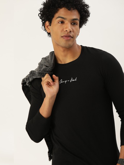 

SINGLE Men Black T-shirt