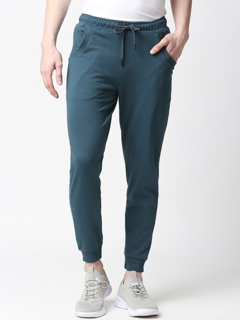 

Bewakoof Men Teal Green Solid Regular Fit Joggers