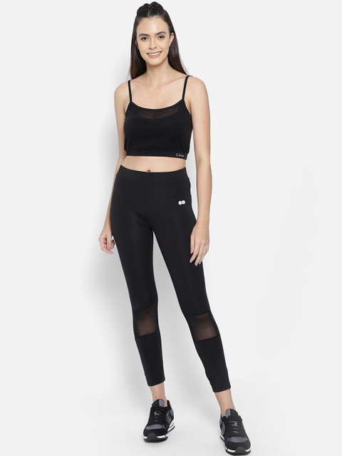 

Clovia Women Black Solid Activewear Tracksuit