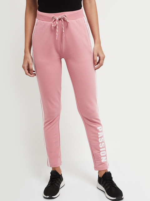

max Women Pink & White Printed Track Pants