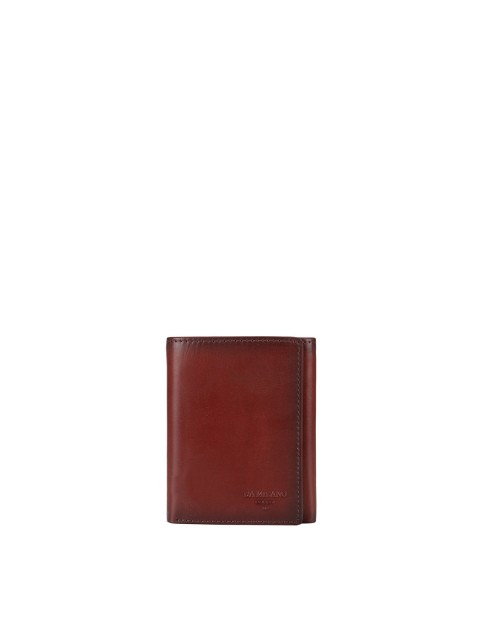 

Da Milano Men Brown Leather Three Fold Wallet