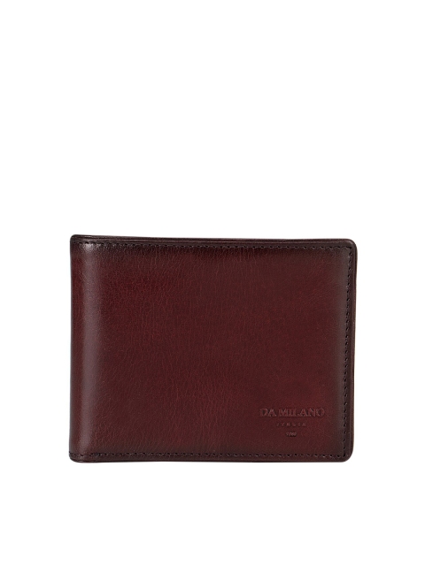 

Da Milano Men Burgundy Leather Three Fold Wallet