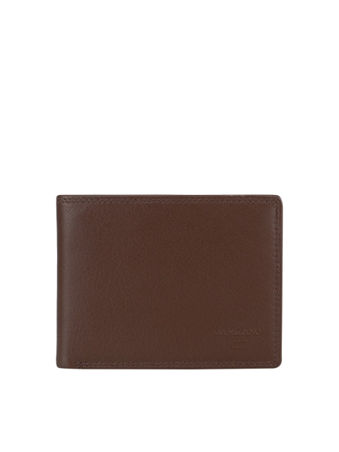 

Da Milano Men Brown Leather Two Fold Wallet