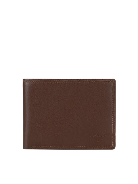 

Da Milano Men Brown Leather Two Fold Wallet