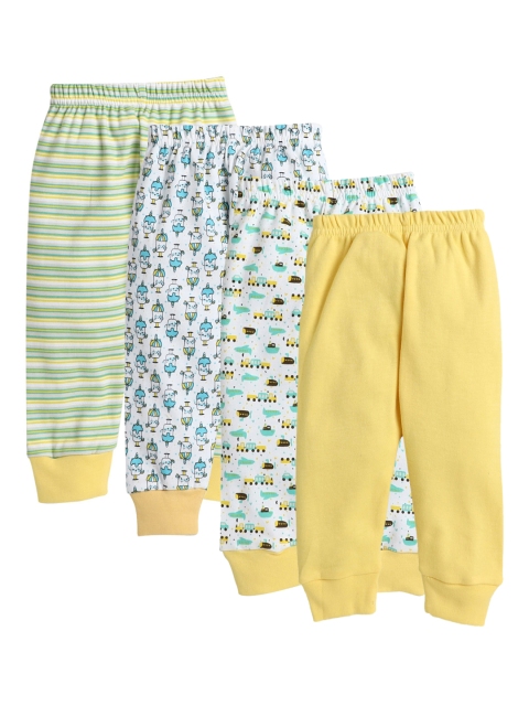 

BUMZEE Boys Set of 4 Cotton Track Pants, Multi