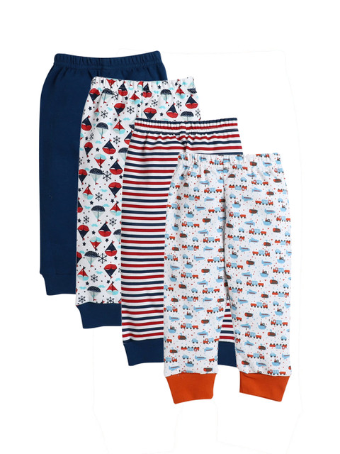 

BUMZEE Boys Set of 4 Cotton Track Pants, Multi
