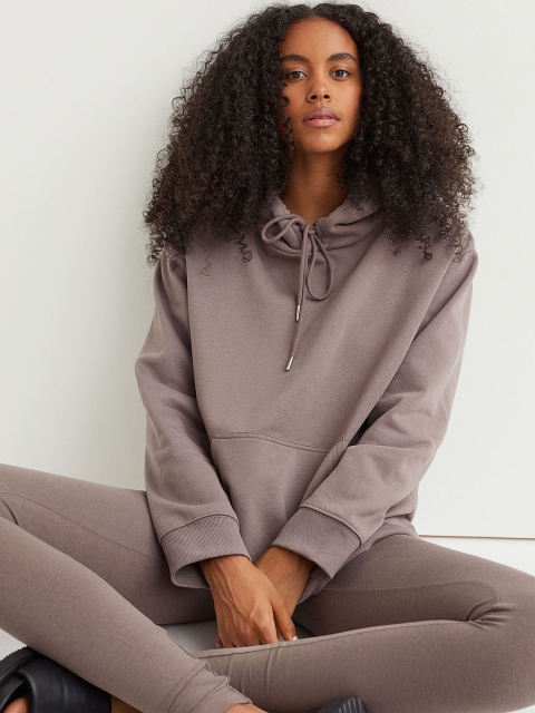 

H&M Women Grey-Beige Cotton leggings
