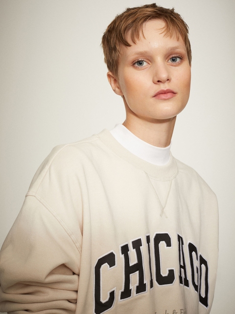 

H&M Women Beige Sweatshirt