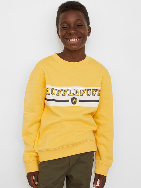 

H&M Girls Yellow Printed Sweatshirt