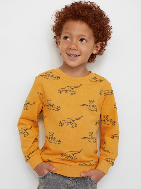 

H&M Boys Yellow Printed Sweatshirt