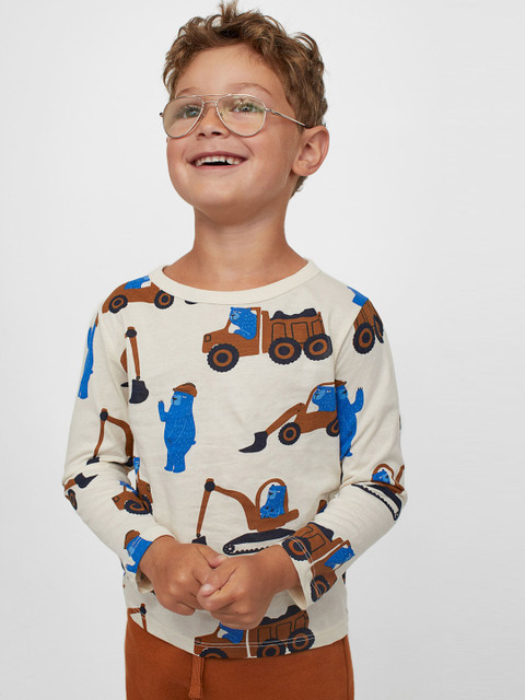 

H&M Boys White Cotton Jersey Top