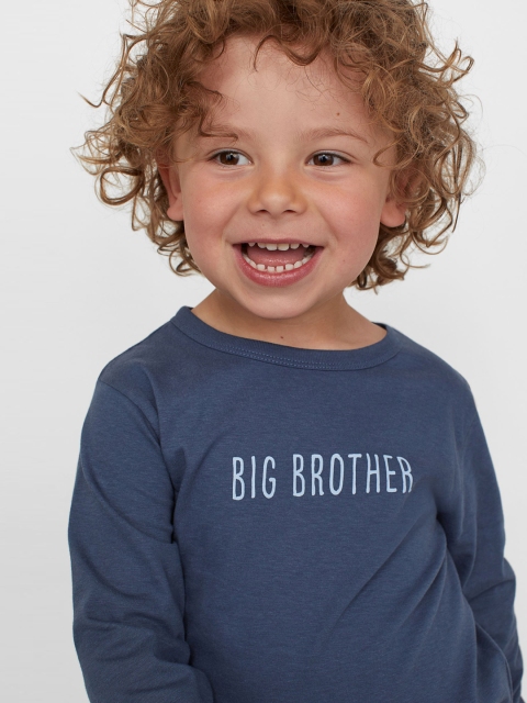 

HM Boys Blue Cotton Sibling Top