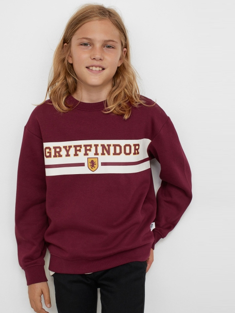 

H&M Girls Red & Off-White Printed Sweatshirt