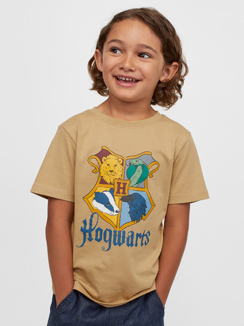 

H&M Boys Beige & Multi Printed T-shirt