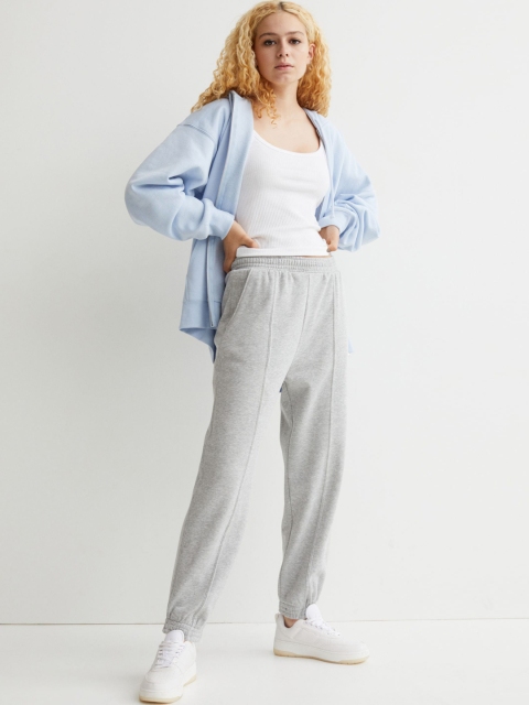 H&M Women Grey Oversized Joggers