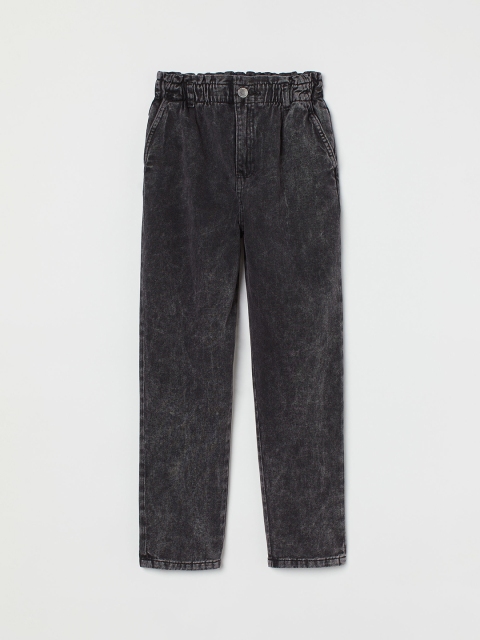 

H&M Girls Black Relaxed Fit High Trousers