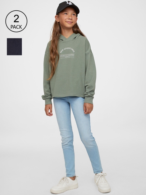 

H&M Girls Blue & Navy Blue 2-Pack Denim Jeggings