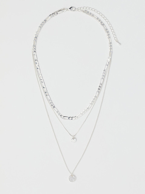 

H&M Women Silver Three-strand necklace
