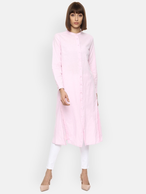 

Van Heusen Woman Pink Mandarin Collar Tunic