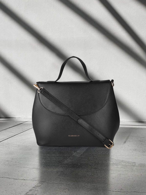 

Allen Solly Black Solid Structured Satchel