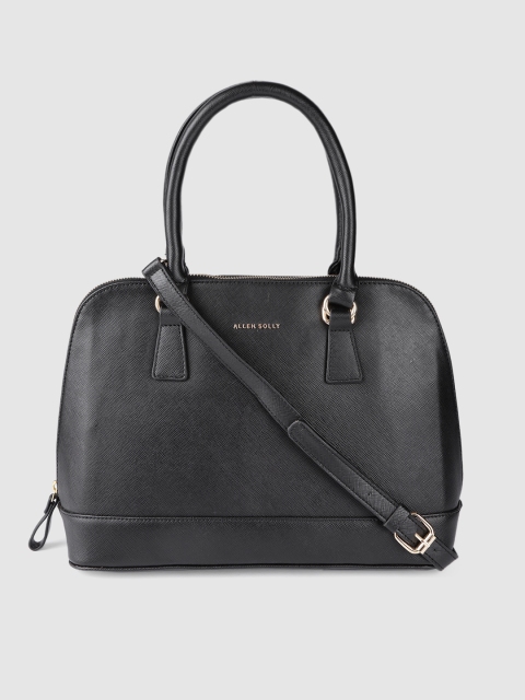 

Allen Solly Black Solid Structured Handheld Bag