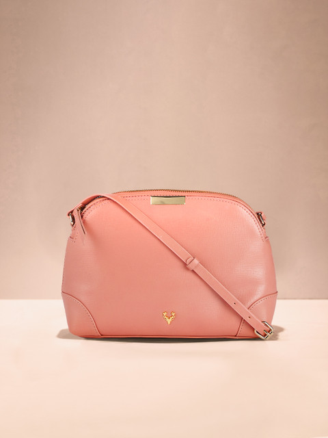 

Allen Solly Pink Solid Sling Bag