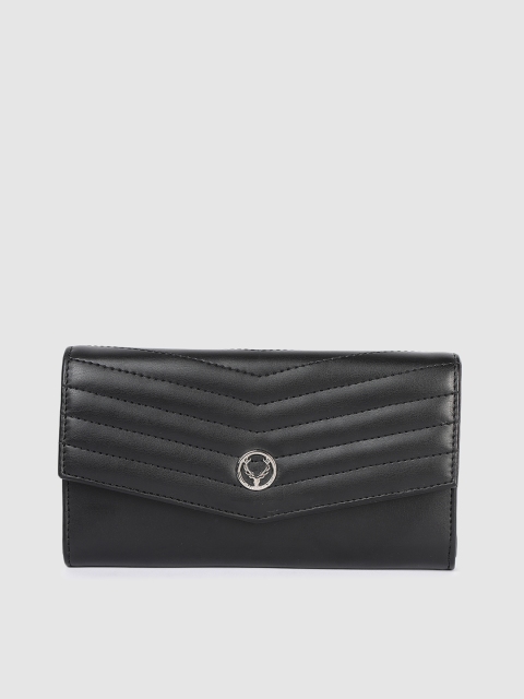 

Allen Solly Women Black Textured Two Fold Wallet