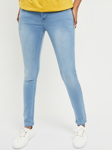 

max Women Blue Skinny Fit Light Fade Jeans