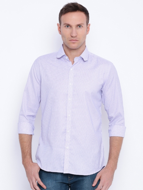 

Four One Oh Men Pink Slim Fit Casual Shirt
